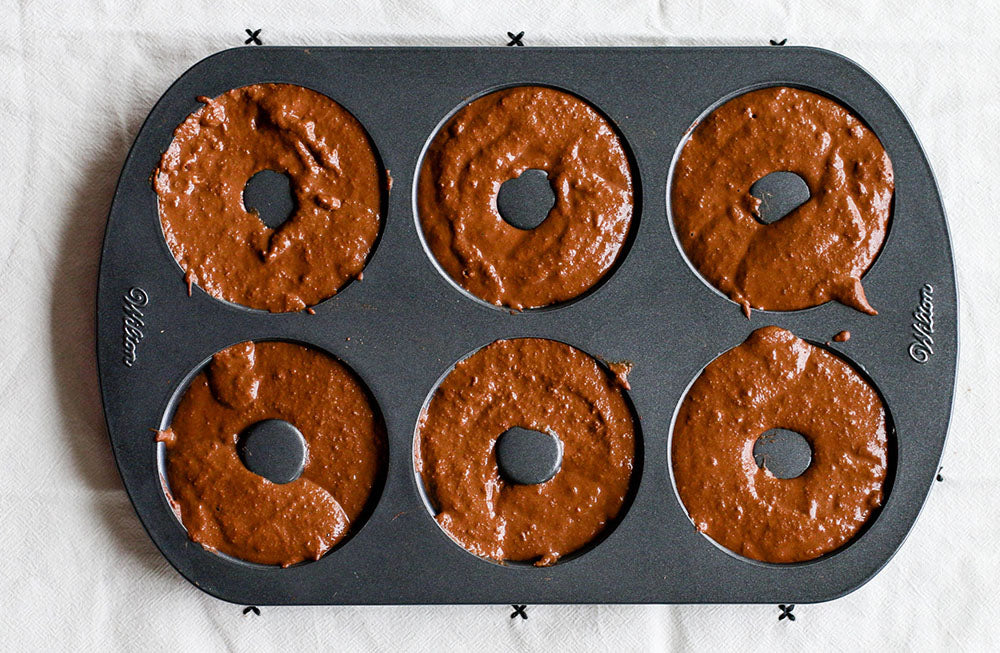 Hu Dark Chocolate Donuts with Chocolate Hazelnut Ganache