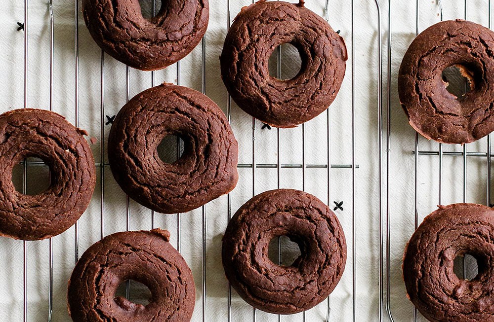 Hu Dark Chocolate Donuts with Chocolate Hazelnut Ganache