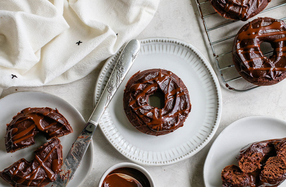 Hu Dark Chocolate Donuts with Chocolate Hazelnut Ganache