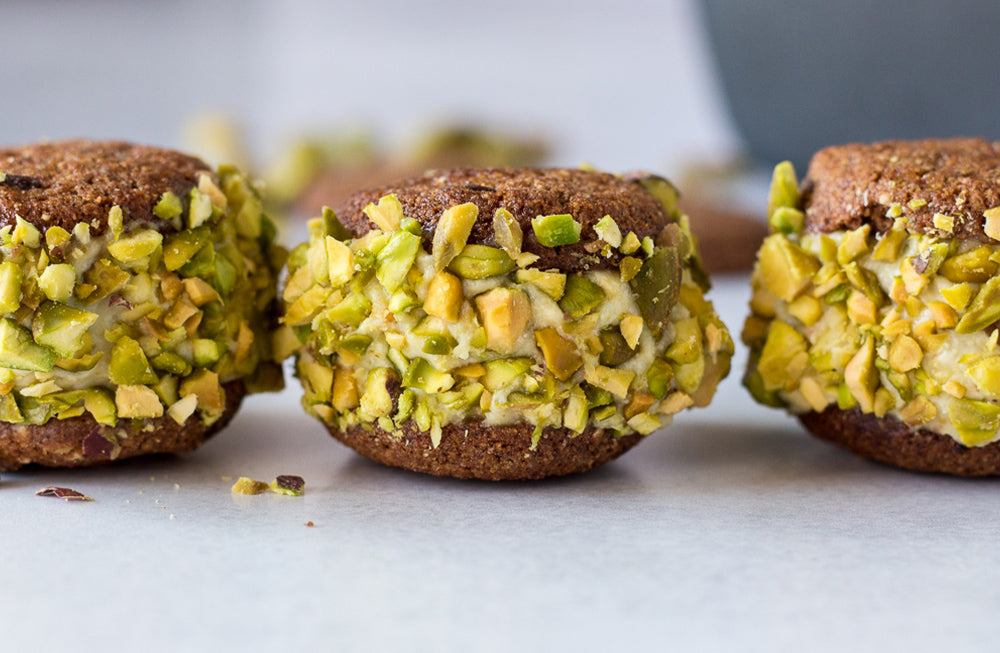 Pistachio Ice Cream Sandwiches