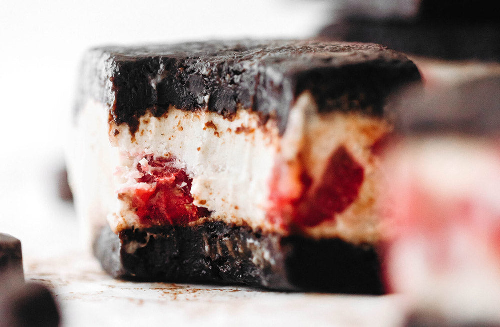 Hu Roasted Strawberry Brownie Ice Cream Sandwiches