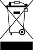 WEEE symbol, wheelie bin with cross over it indicates item must be recycled appropriately