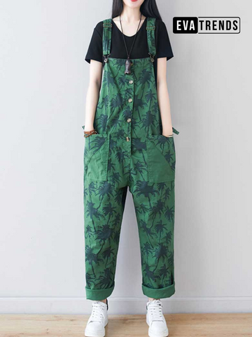 Patterned Dungarees