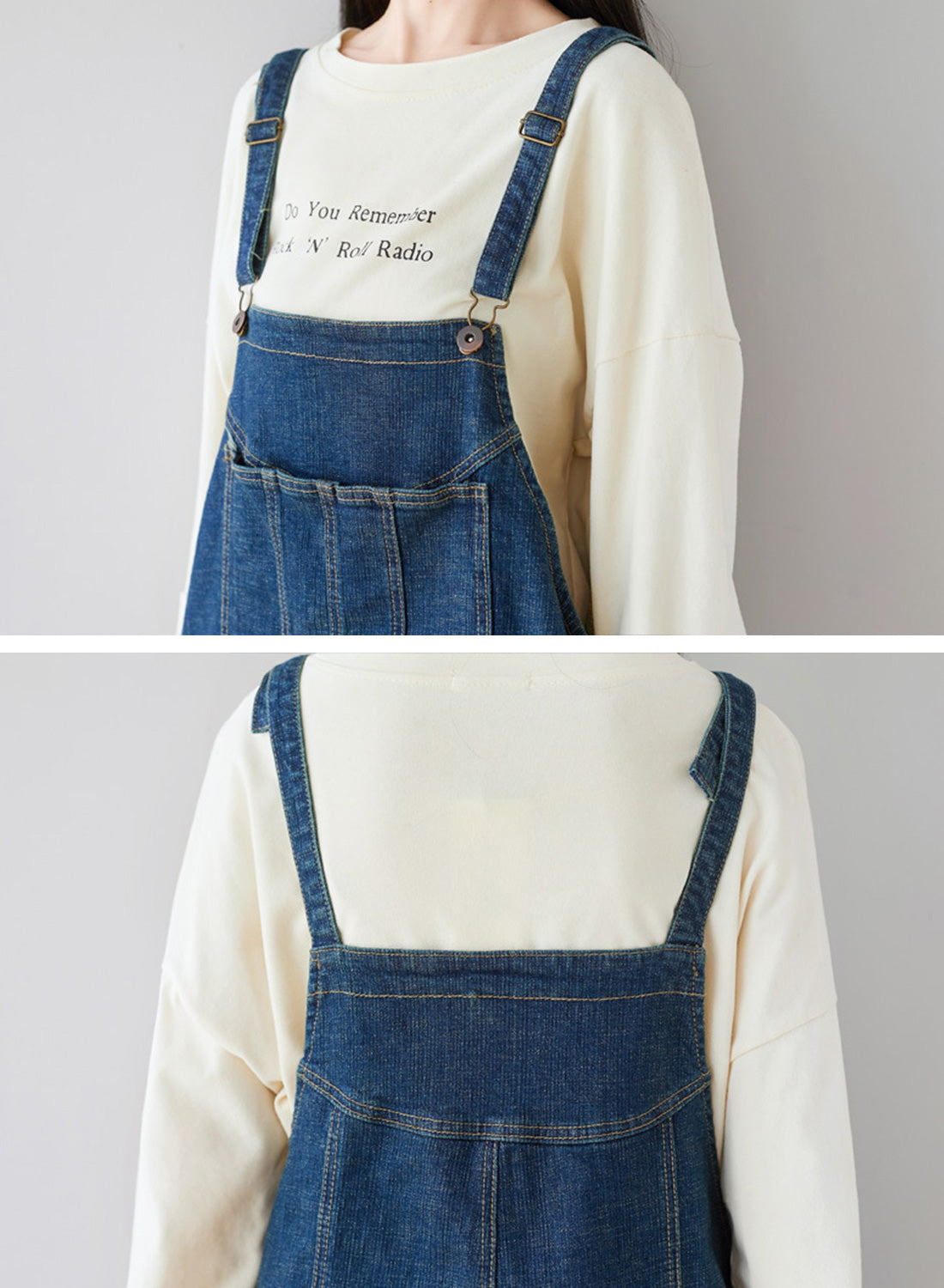 The Kellianne Patched Denim Overalls Dungarees Details 1