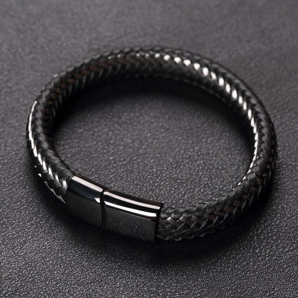 Limited Edition Stainless Steel Wire Cable Leather Bracelet - Ancient ...