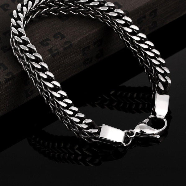 Stainless Steel Double Side Snake Chain Bracelet - Ancient Explorers
