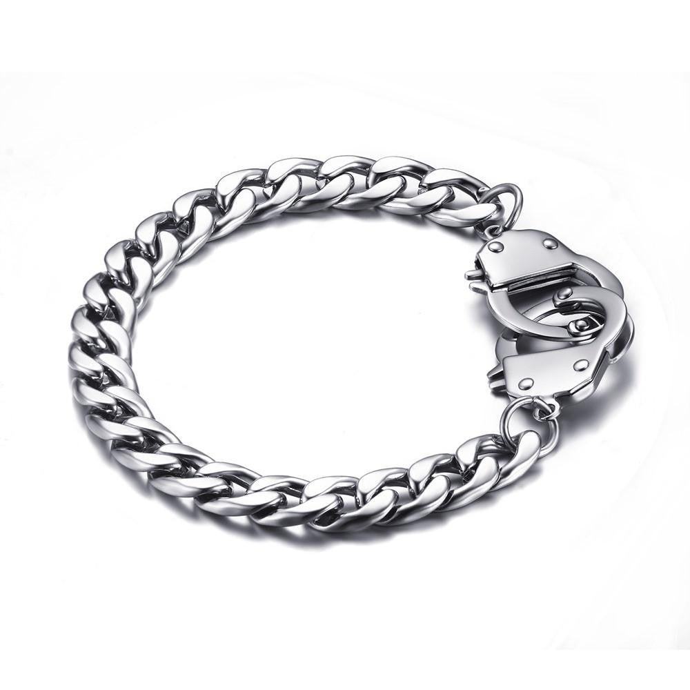 Stainless Steel Handcuffs Bracelet - Ancient Explorers