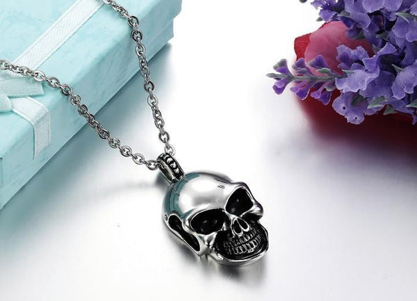 Stainless Steel Skull Pendant Necklace - Ancient Explorers