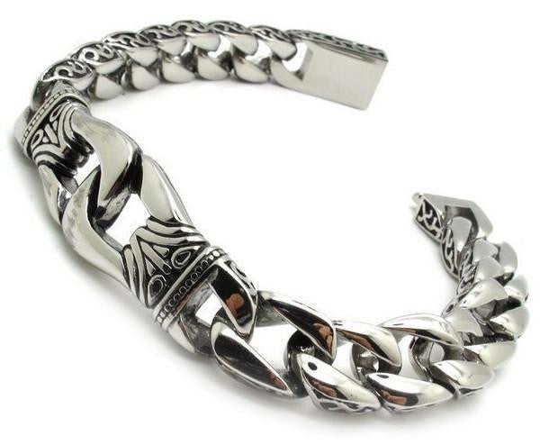 Stainless Steel Totem Curb Bracelet - Ancient Explorers