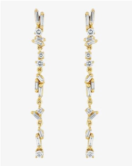 baguette diamond earrings.