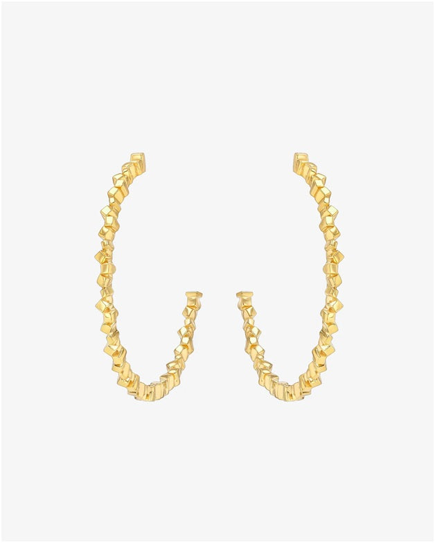 18K gold hoop earrings