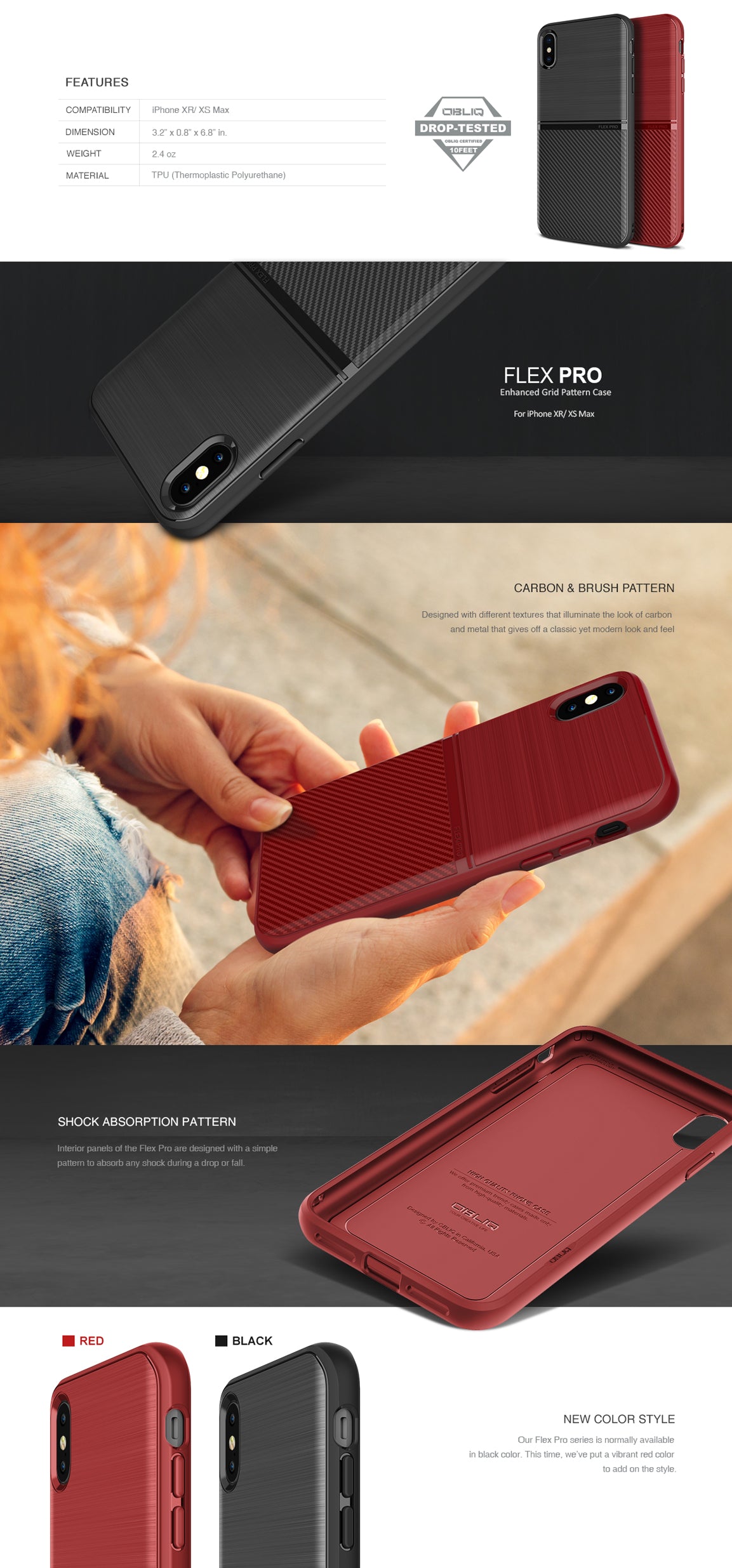 OBLIQ® iPhone XR/XS Max [Flex Pro] Shockproof Slim Protective TPU Case Cover - ipxrxsmax flexpro contents2 ebay - OBLIQ® iPhone XR/XS Max [Flex Pro] Shockproof Slim Protective TPU Case Cover