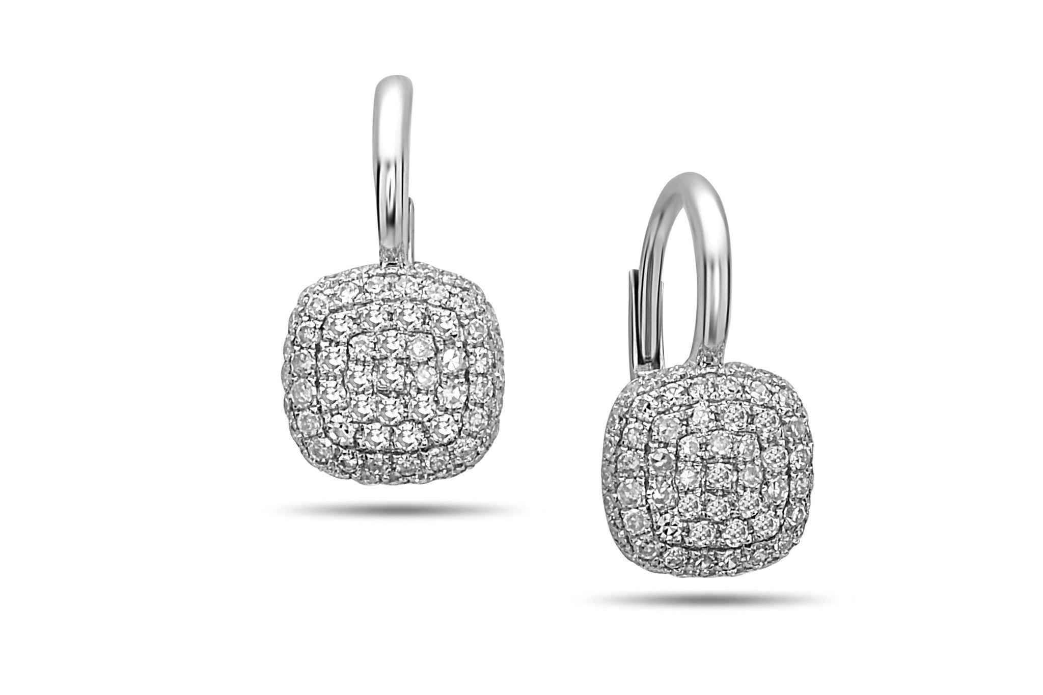 Pave Cushion Earrings