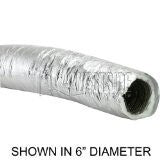 Flex Duct - R-4.2 - Silver Foil Jacket - 7 Inch x25 Ft F214