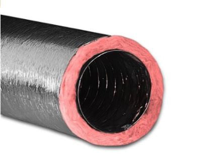 Flex Duct - R-4.2 - Silver Foil Jacket - 4 Inchx25 Ft F214