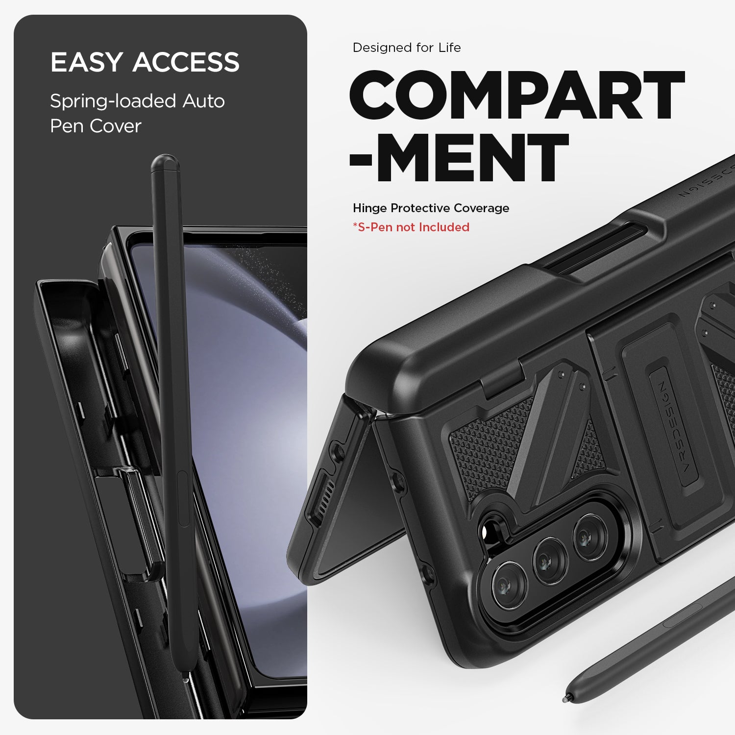 VRS Design Galaxy Z fold 5 Case Terra Guard Ultimate Go S
