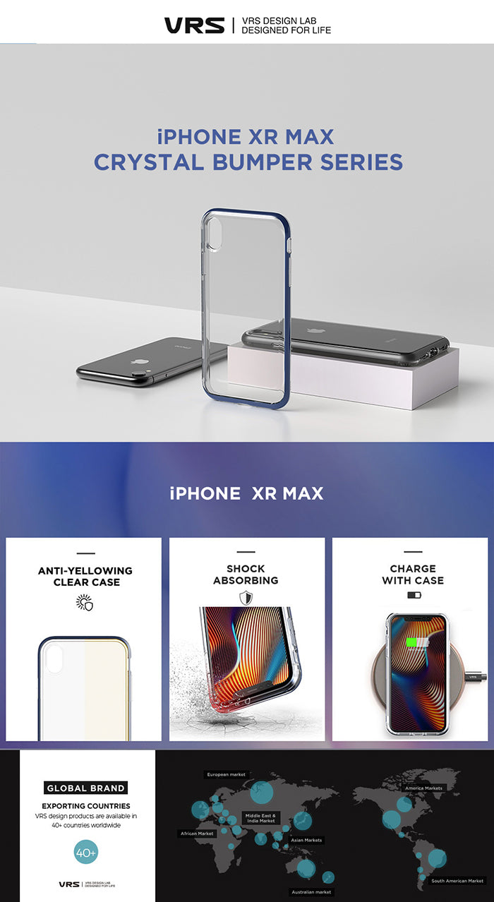 Best Clear Case for iPhone Xs Max Crystal Bumper Series From VRS Design