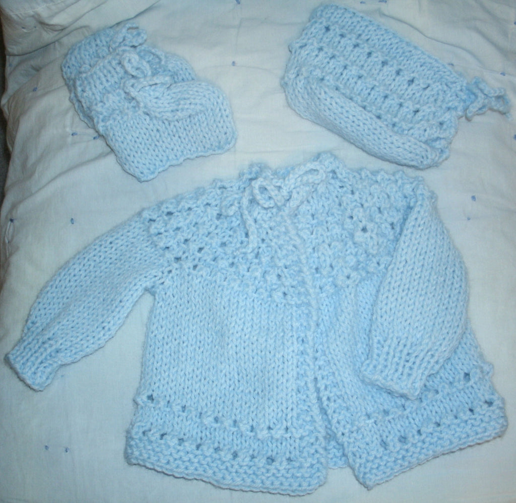 blue baby sweater