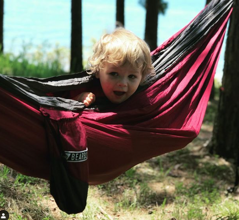 Bear Butt hammock camping with kids