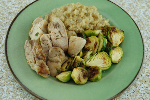 Asian-Style Sprouts & Pork with Quinoa