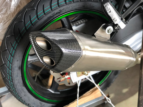 DF250RTS carbon fiber exhaust performance pipe. DF250RTS X22R motorcycle exhaust