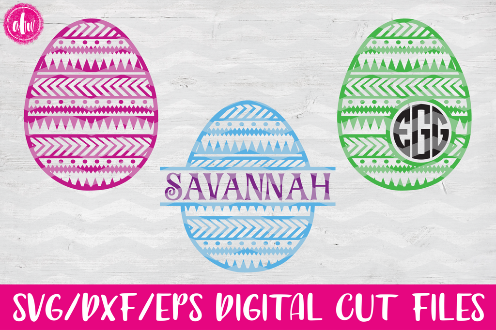 Download Aztec Easter Eggs - SVG, DXF, EPS - AFW Designs