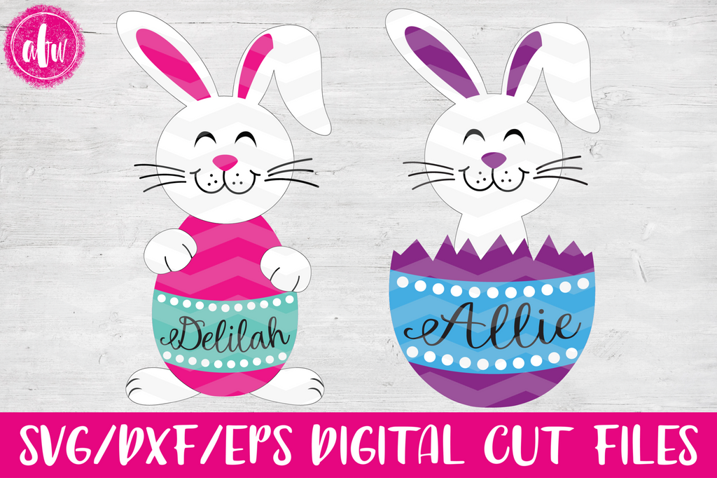 Download Easter Bunny Egg Duo - SVG, DXF, EPS - AFW Designs