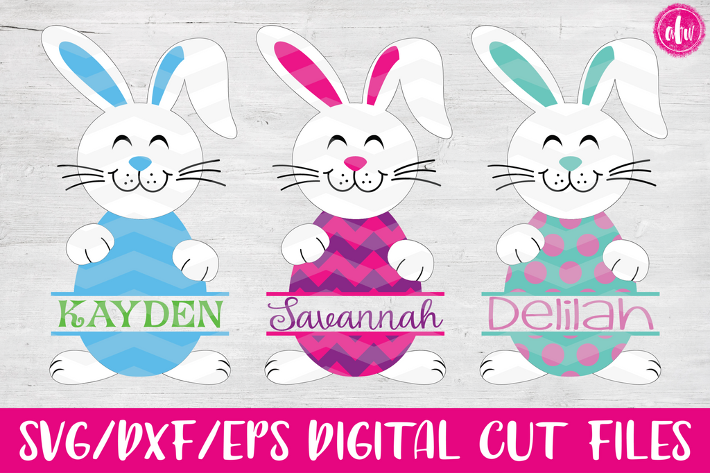 Download Split Easter Bunny Eggs - SVG, DXF, EPS - AFW Designs
