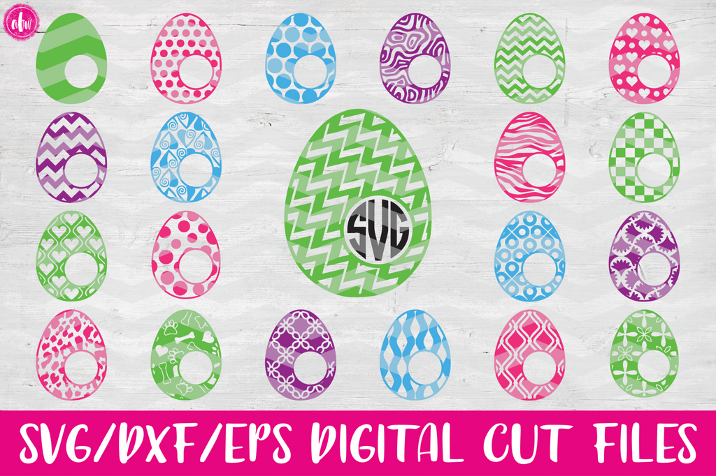 Monogram Easter Eggs Bundle (40) - SVG, DXF, EPS – AFW Designs
