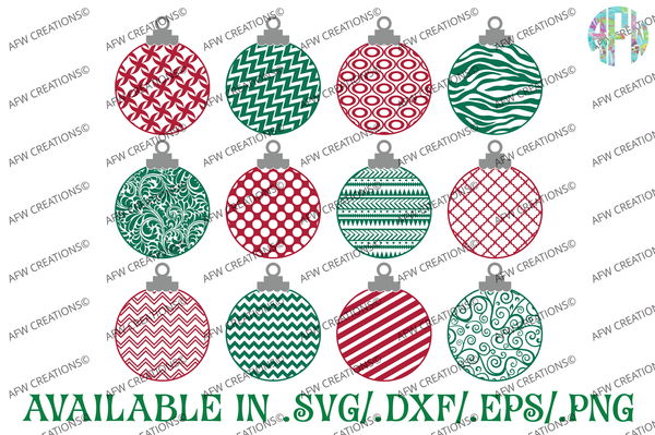 Download Pattern Christmas Ornament - SVG, DXF, EPS - AFW Designs