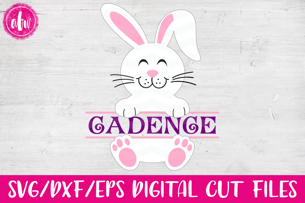 Split Easter Bunny - SVG, DXF, EPS - AFW Designs