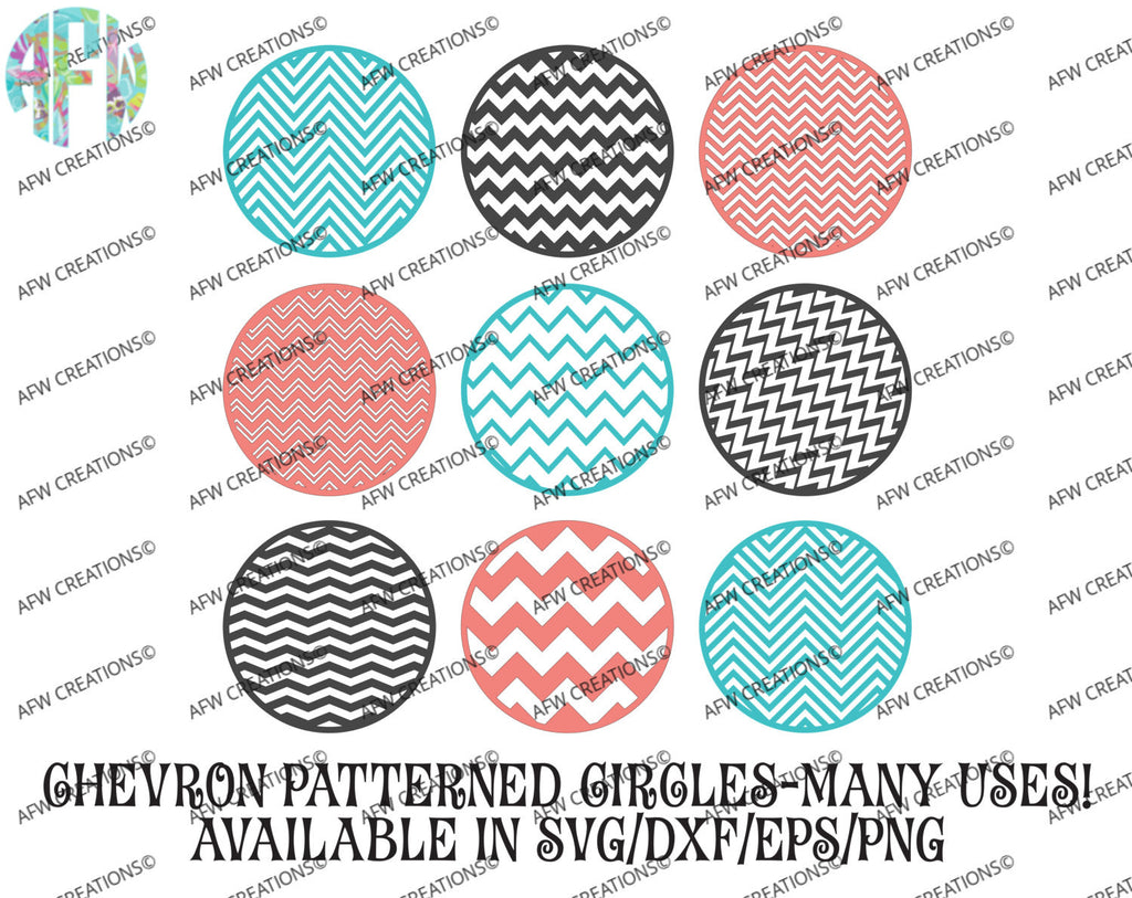 Download Chevron Pattern Circle With Border - SVG, DXF, EPS - AFW ...
