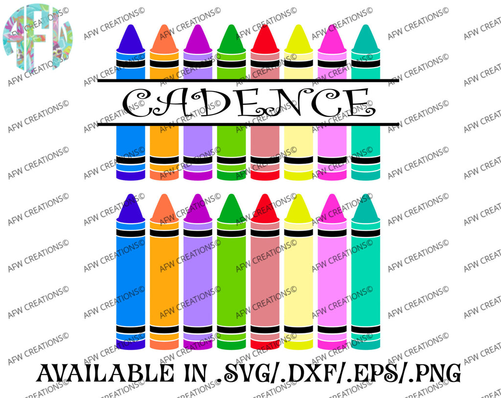 Download Split Crayons - SVG, DXF, EPS - AFW Designs