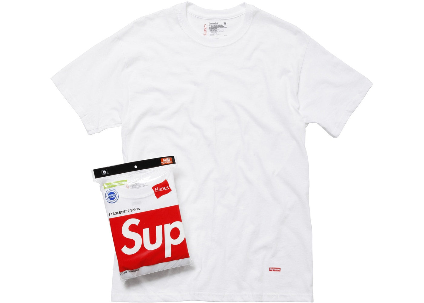 Supreme Hanes Tagless T Shirt 3 Pack Redwood Sole