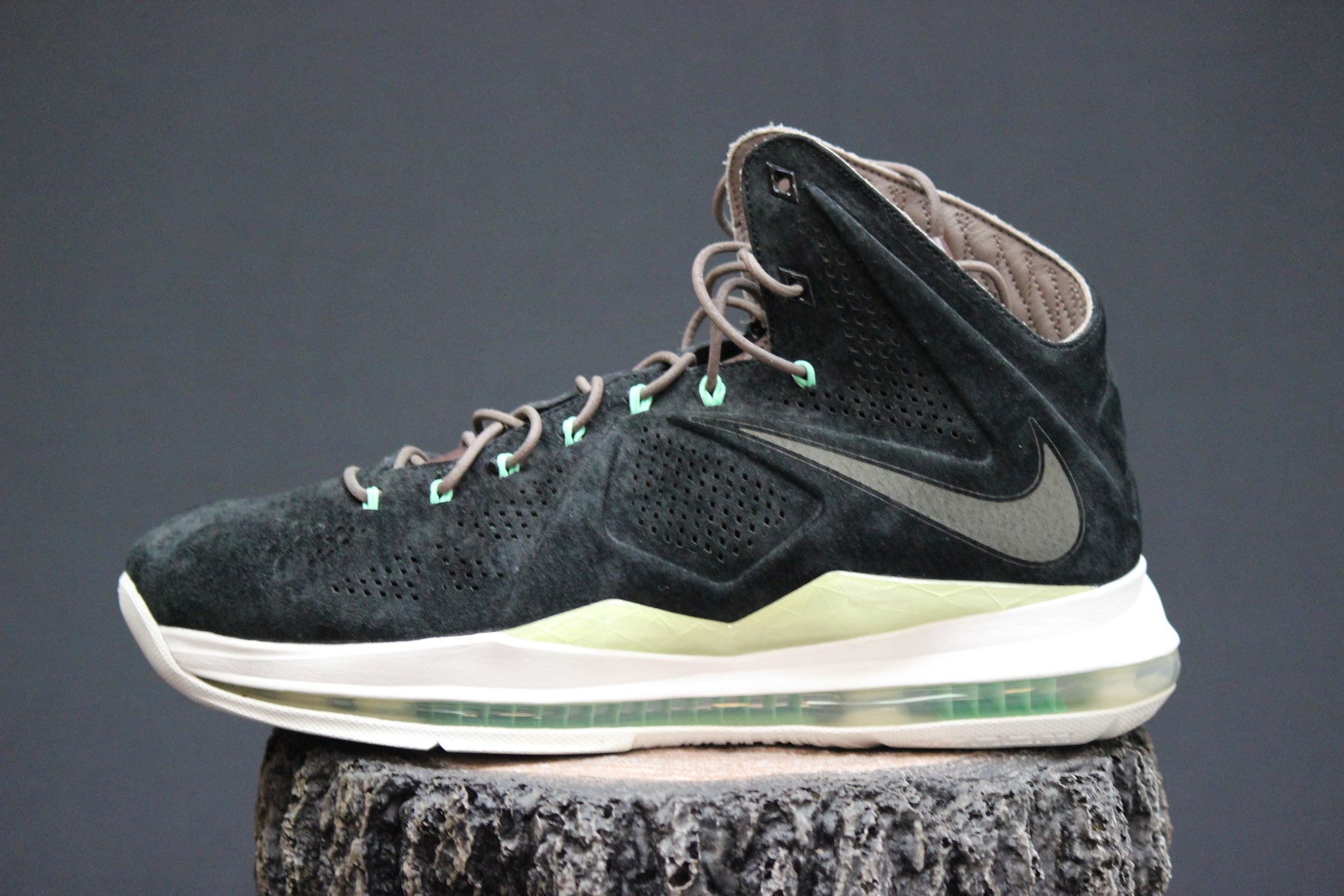 lebron x black suede