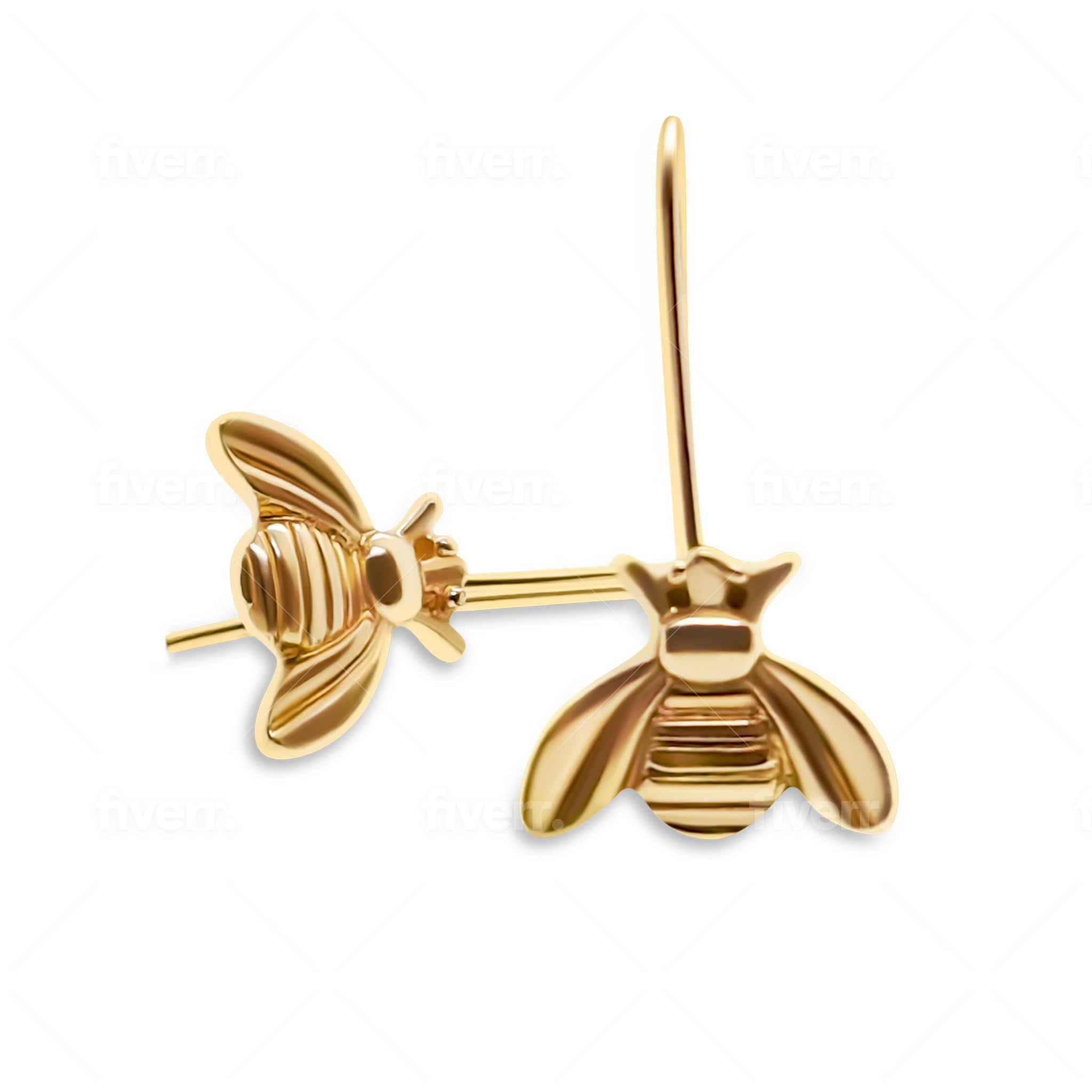 9ct Gold Bumble Bee Stud Earrings  Prouds