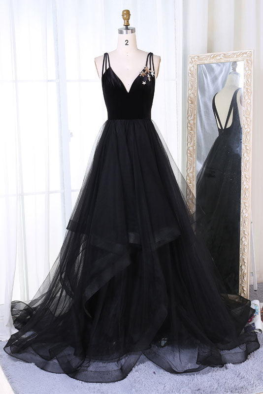 simple black dress prom