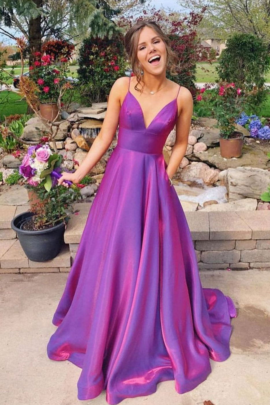 purple matric dresses