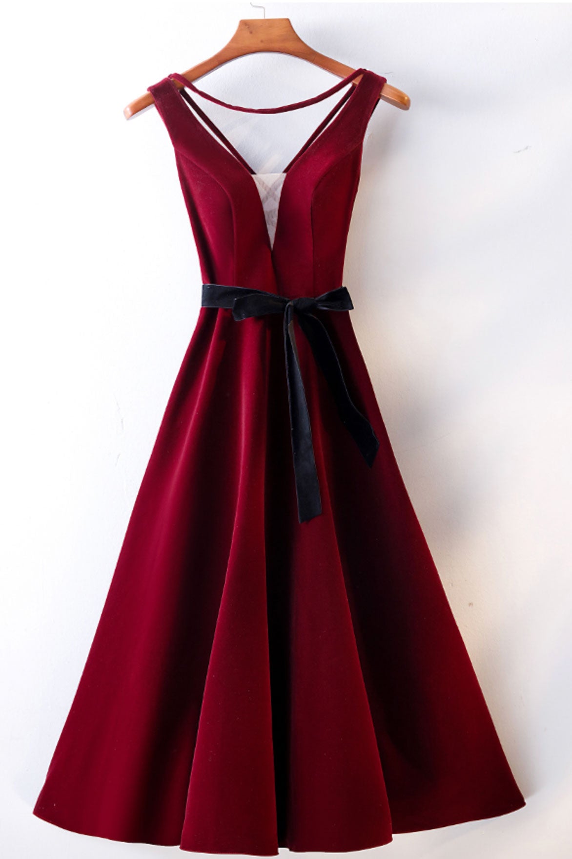 short maroon bridesmaid dresses