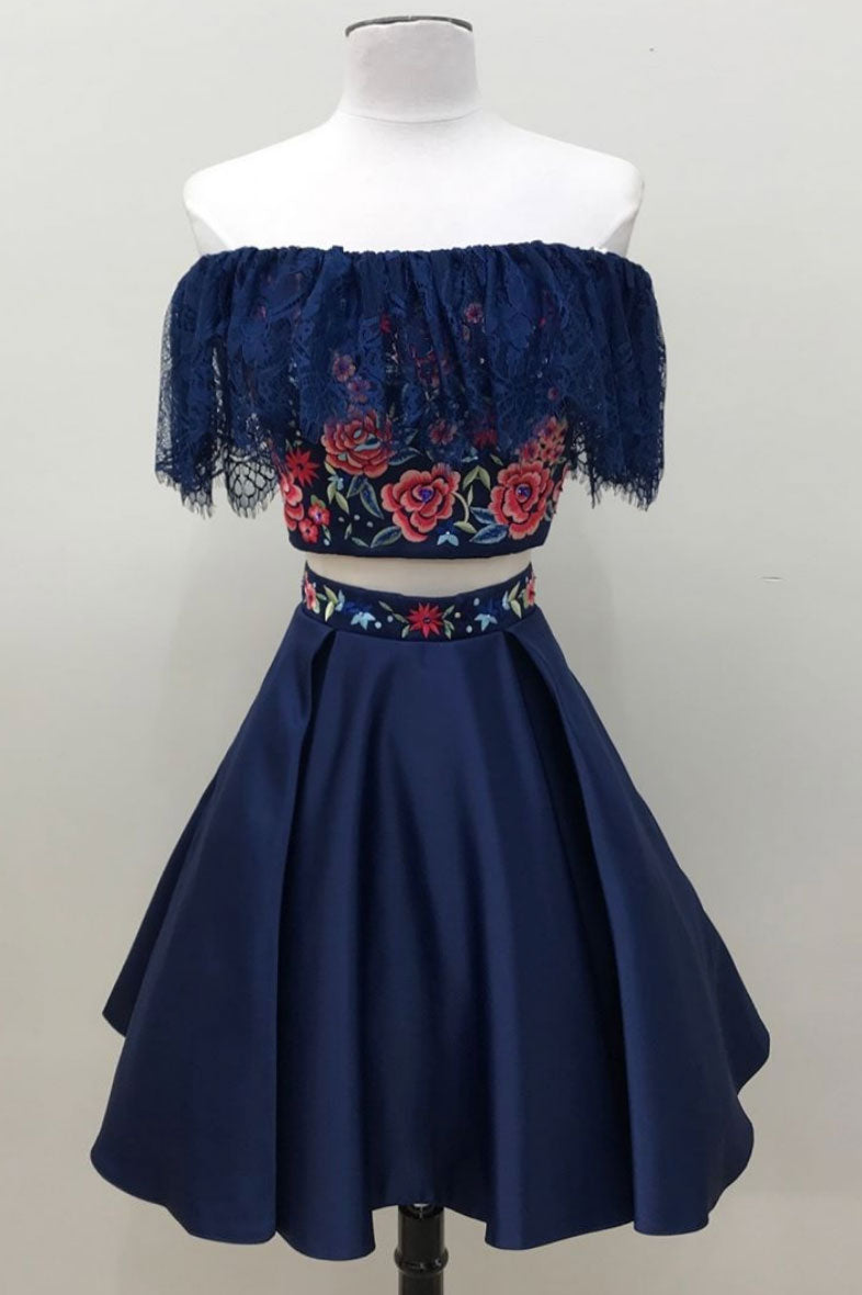 dark blue graduation dresses