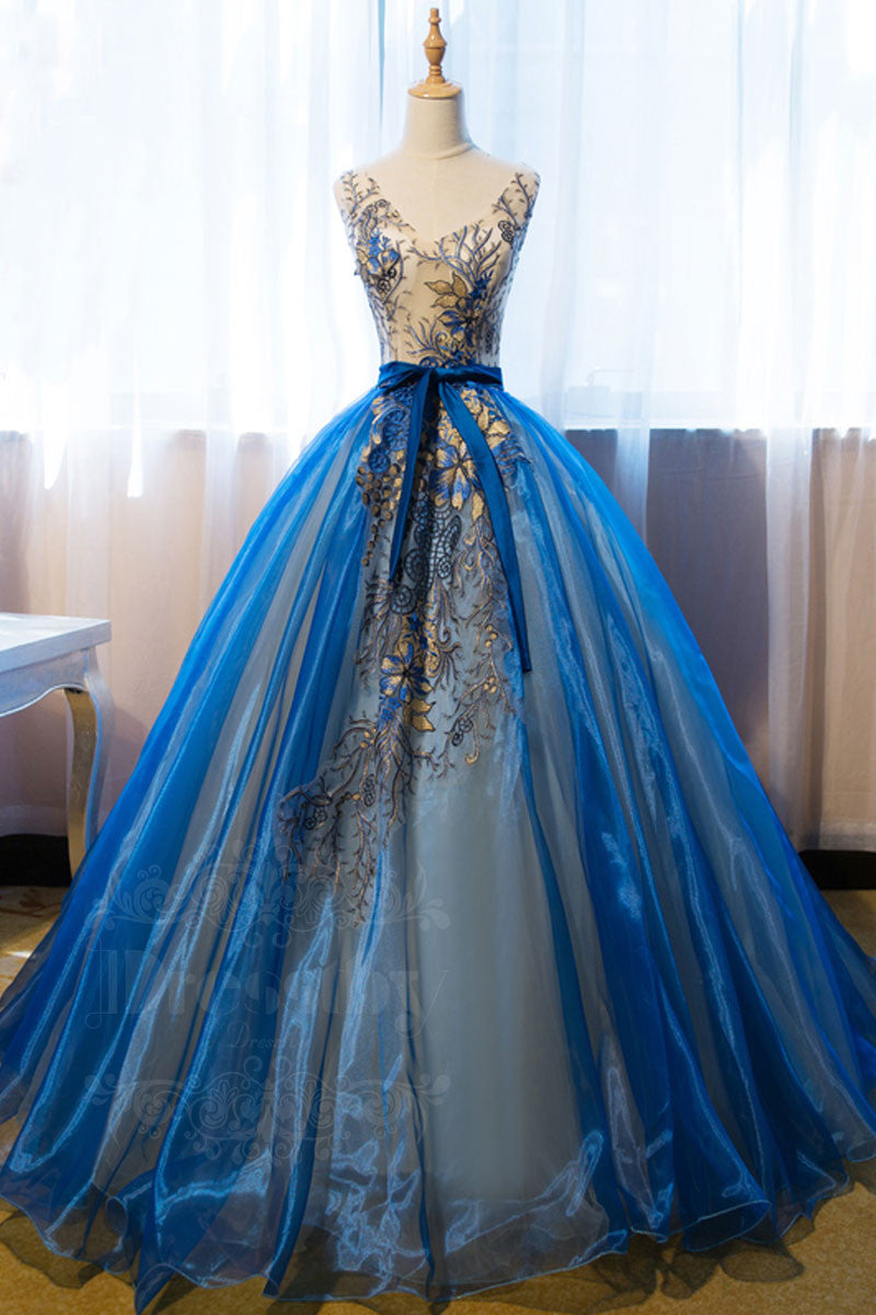 blue sweet 16 dresses