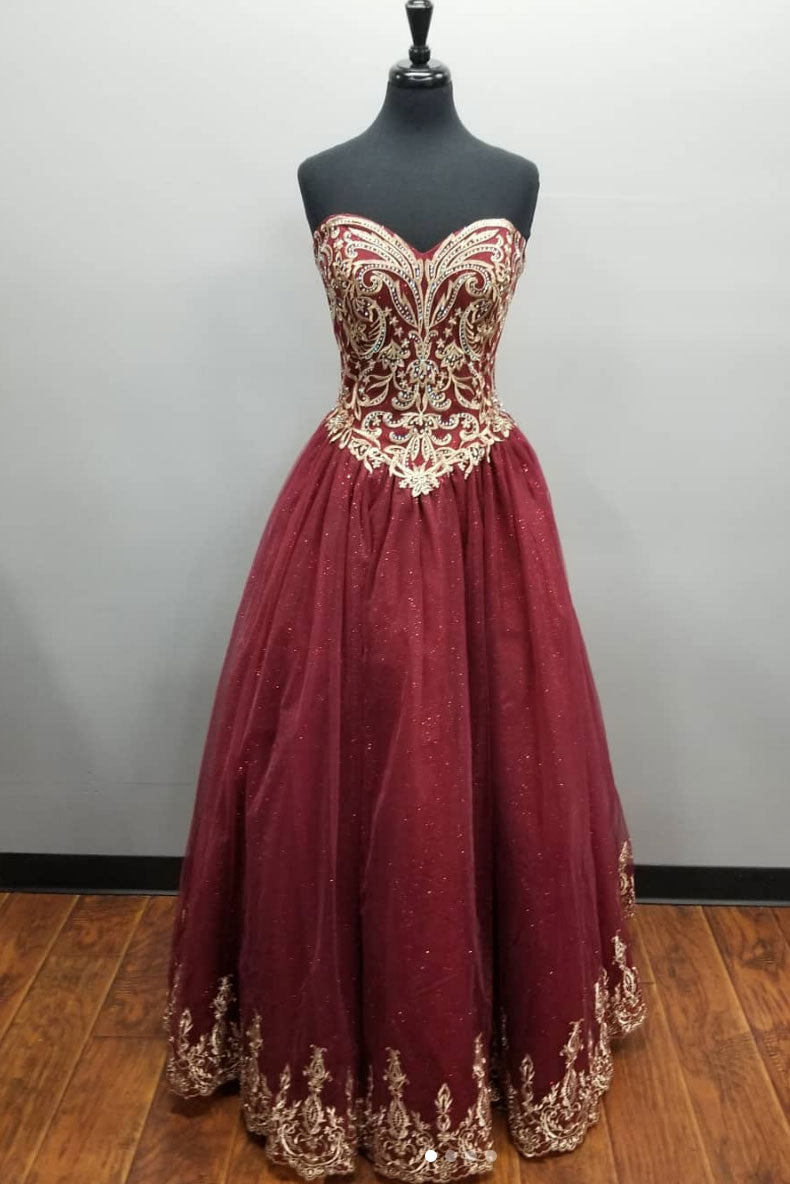 maroon sweetheart dress