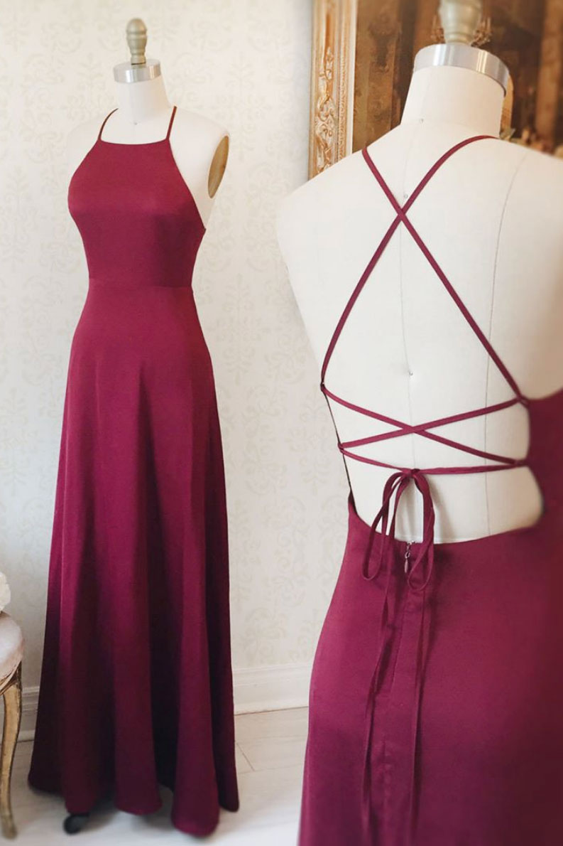 simple maroon dress