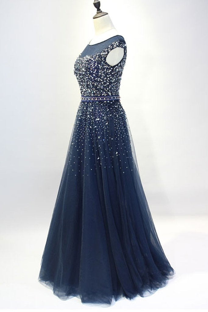 blue sparkle gown
