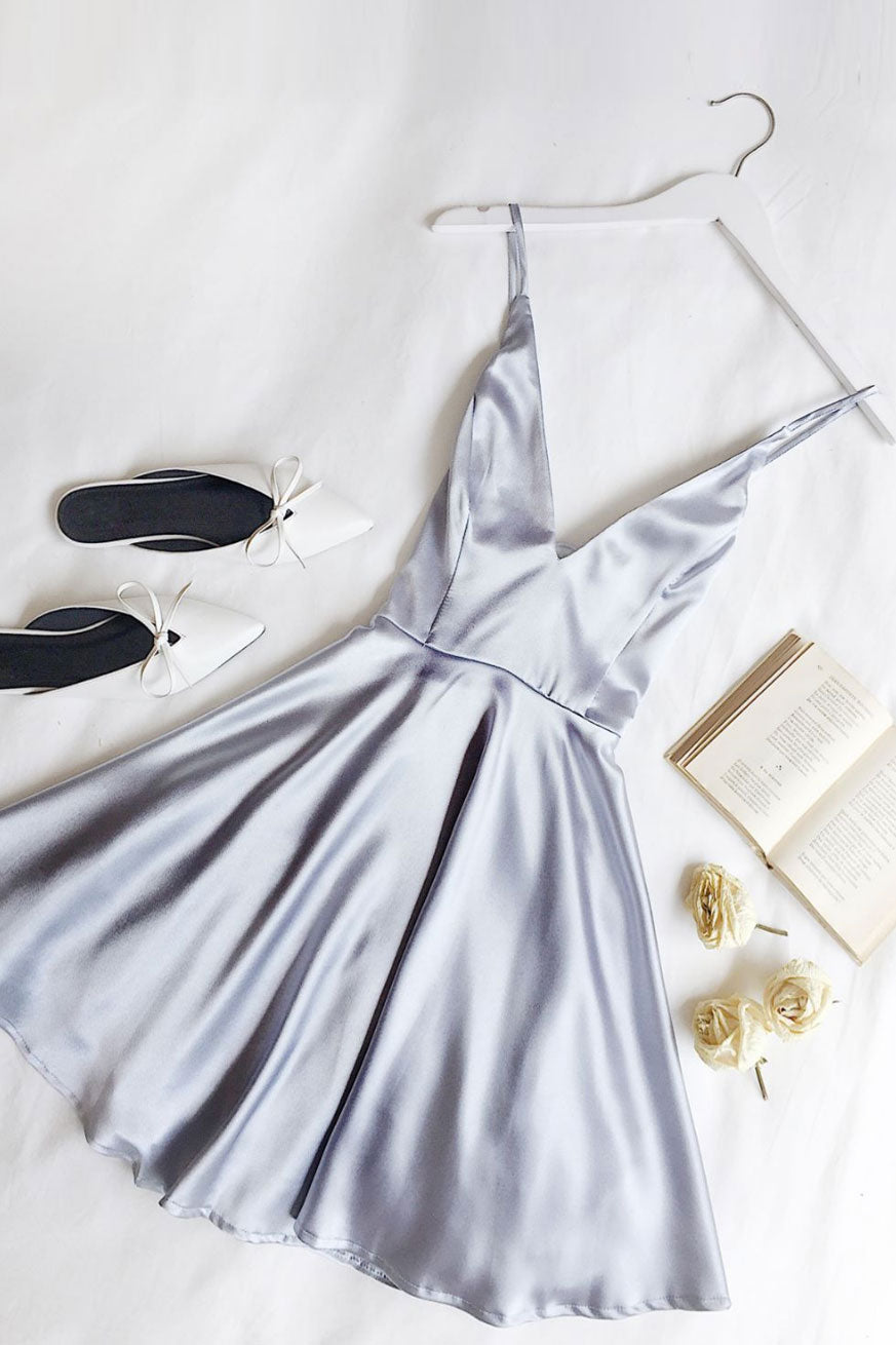 light blue dresses short