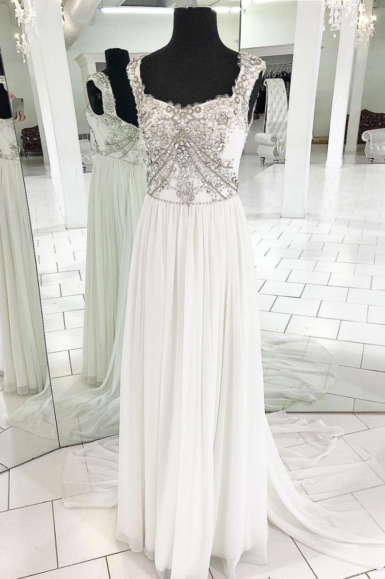 white beaded sequin dress