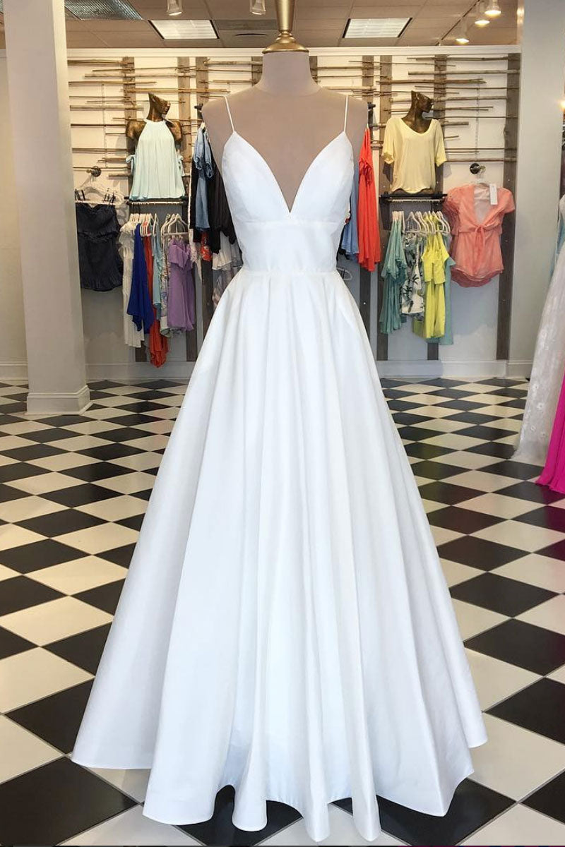 long white prom dress