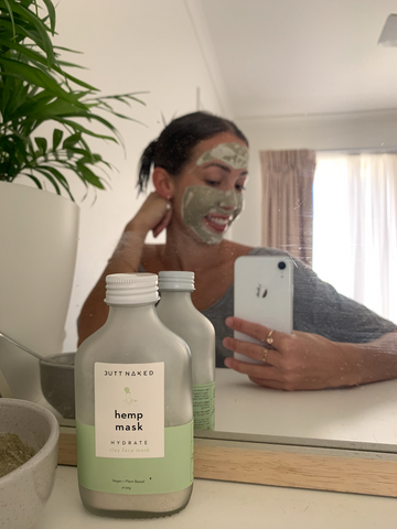 hemp clay face mask - IRL review 