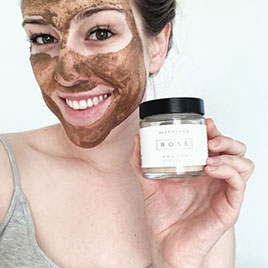 pink clay face mask