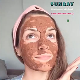 pink clay face mask